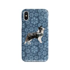 adventure dogs case denim border collie daisy denim front view
