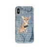 adventure dogs case denim chihuahua faded ephemera denim front view