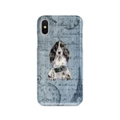 Cocker Spaniel Denim phone case. 6 Denim styles for your Iphone 15 Pro Max, Iphone 14, 13, 12 to 6 & Samsung Galaxy S23 Ultra, S22, S21 to S6.