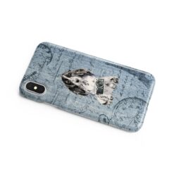 Cocker Spaniel Denim phone case. 6 Denim styles for your Iphone 15 Pro Max, Iphone 14, 13, 12 to 6 & Samsung Galaxy S23 Ultra, S22, S21 to S6. 16 adventure dogs case denim cocker spaniel faded ephemera denim side