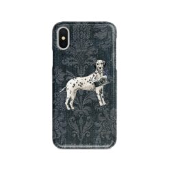 adventure dogs case denim dalmatian dark damask denim front view