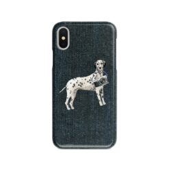 adventure dogs case denim dalmatian dark denim front view