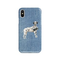 adventure dogs case denim dalmatian gently faded denim front view