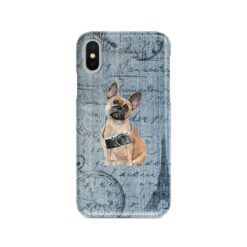 French Bulldog Denim phone case. 6 Denim styles for your Iphone 15 Pro Max, Iphone 14, 13, 12 to 6 & Samsung Galaxy S23 Ultra, S22, S21 to S6.