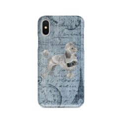 Grey Poodle Denim phone case. 6 Denim styles for your Iphone 15 Pro Max, Iphone 14, 13, 12 to 6 & Samsung Galaxy S23 Ultra, S22, S21 to S6.
