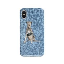 adventure dogs case denim irish wolf hound bleached damask denim front view