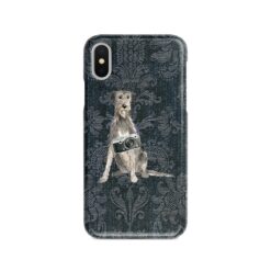 adventure dogs case denim irish wolf hound dark damask denim front view