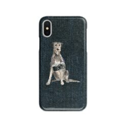 adventure dogs case denim irish wolf hound dark denim front view