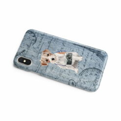 Jack Russell Denim phone case. 6 Denim styles for your Iphone 15 Pro Max, Iphone 14, 13, 12 to 6 & Samsung Galaxy S23 Ultra, S22, S21 to S6. 16 adventure dogs case denim jack russel faded ephemera denim side