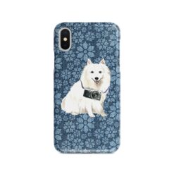 adventure dogs case denim japanese spitz daisy denim front view
