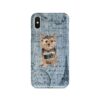 Norfolk Terrier Denim phone case. 6 Denim styles for your Iphone 15 Pro Max, Iphone 14, 13, 12 to 6 & Samsung Galaxy S23 Ultra, S22, S21 to S6. 2 adventure dogs case denim norfolk terrier faded ephemera denim front view