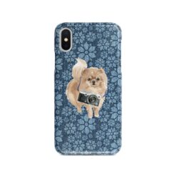 adventure dogs case denim pomeranian daisy denim front view