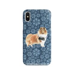 adventure dogs case denim rough collie daisy denim front view