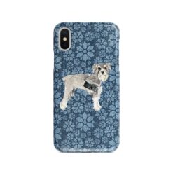 adventure dogs case denim schnauzer daisy denim front view