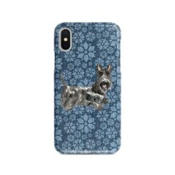 adventure dogs case denim scottish terrier daisy denim front view