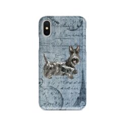 Scottish Terrier Denim phone case. 6 Denim styles for your Iphone 15 Pro Max, Iphone 14, 13, 12 to 6 & Samsung Galaxy S23 Ultra, S22, S21 to S6.