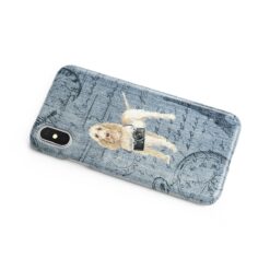 Spinone Italiano Denim phone case. 6 Denim styles for your Iphone 15 Pro Max, Iphone 14, 13, 12 to 6 & Samsung Galaxy S23 Ultra, S22, S21 to S6. 16 adventure dogs case denim spinone italiano faded ephemera denim side