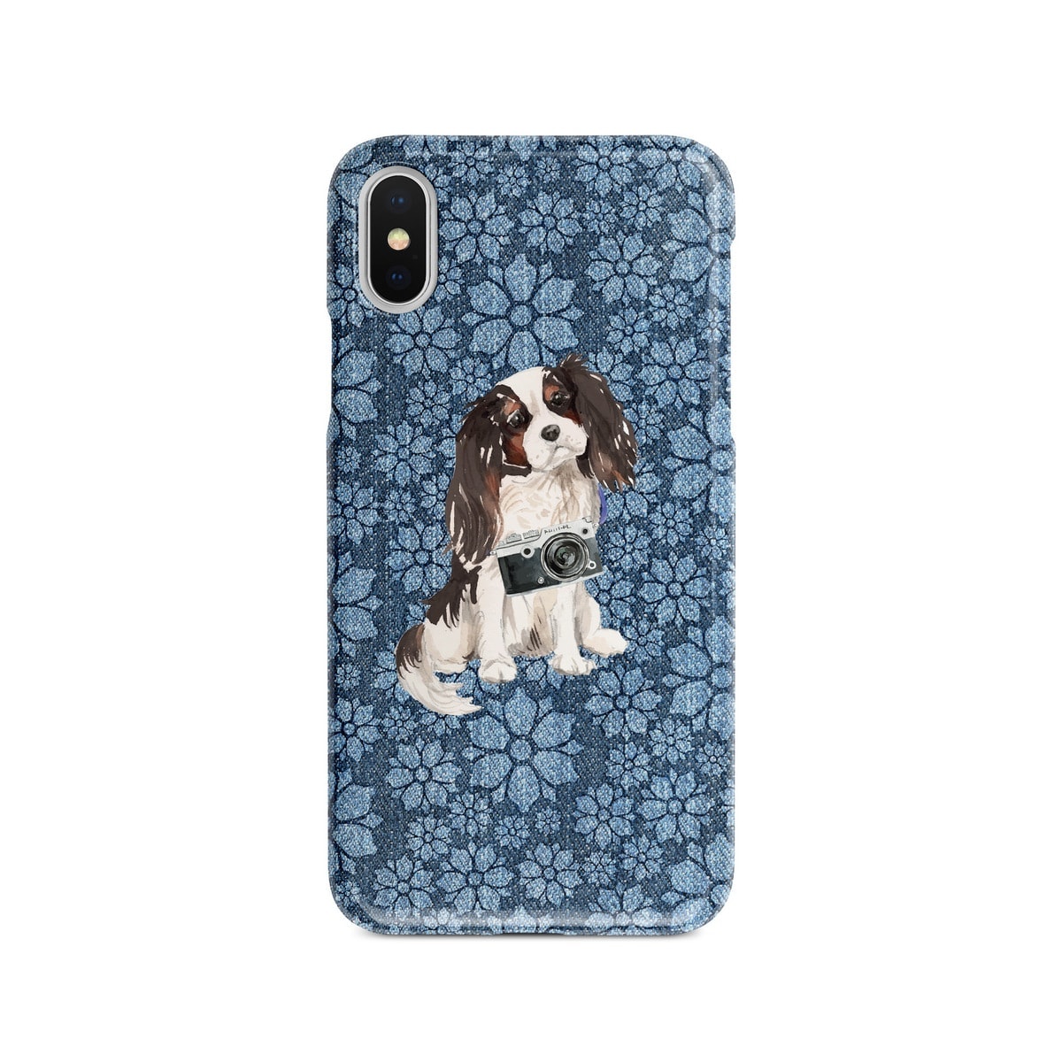 Tri colour King Charles Spaniel Denim phone case. 6 Denim styles for your Iphone 15 Pro Max, Iphone 14, 13, 12 to 6 & Samsung Galaxy S23 Ultra, S22, S21 to S6. 4 Tri colour King Charles Spaniel Denim phone case. 6 Denim styles for your Iphone 15 Pro Max, Iphone 14, 13, 12 to 6 & Samsung Galaxy S23 Ultra, S22, S21 to S6. - Image 3