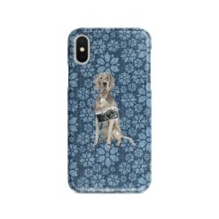 adventure dogs case denim weimaraner daisy denim front view