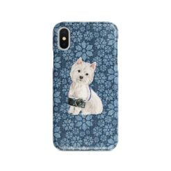 adventure dogs case denim westie daisy denim front view