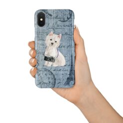 adventure dogs case denim westie faded ephemera denim in hand