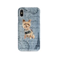 Yorkshire Terrier Denim phone case. 6 Denim styles for your Iphone 15 Pro Max, Iphone 14, 13, 12 to 6 & Samsung Galaxy S23 Ultra, S22, S21 to S6.