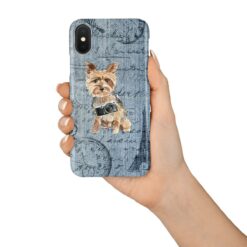 adventure dogs case denim yorkshire terrier faded ephemera denim in hand