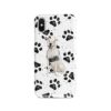 American Staffordshire terrier Muddy Paws phone case. 3 muddy styles for your Iphone 15 Pro Max, Iphone 14, 13, 12 to 6 & Samsung Galaxy S23 Ultra, S22, S21 to S6. 2 adventure dogs case muddy american staffordshire terrier bw paws front view