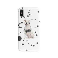 American Staffordshire terrier Muddy Paws phone case. 3 muddy styles for your Iphone 15 Pro Max, Iphone 14, 13, 12 to 6 & Samsung Galaxy S23 Ultra, S22, S21 to S6. 8 adventure dogs case muddy american staffordshire terrier splash front view