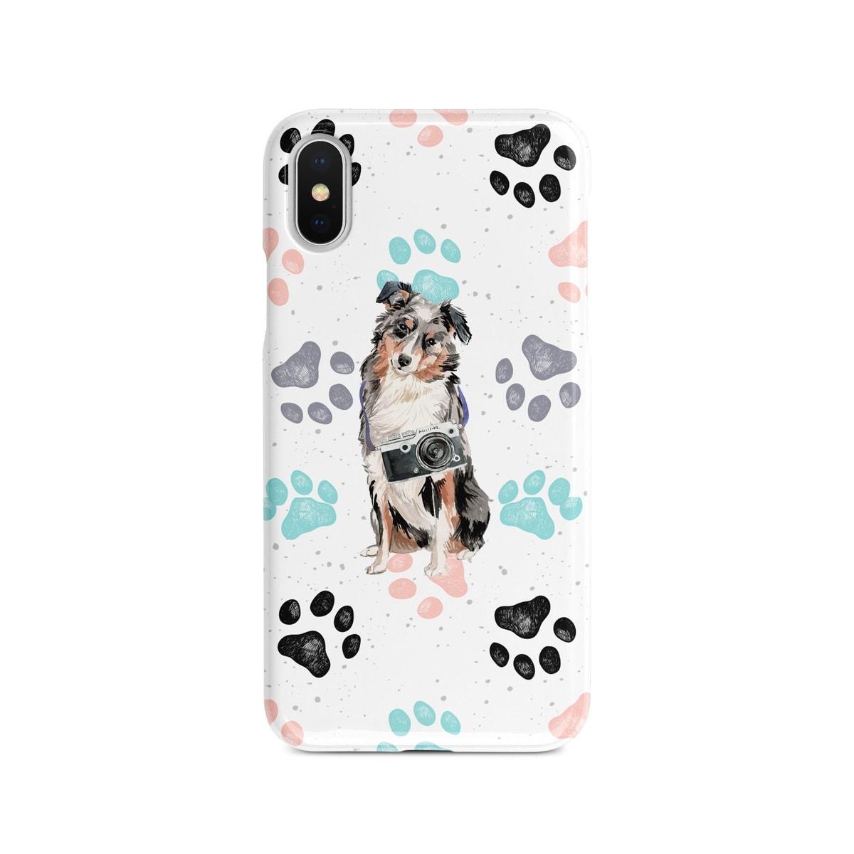 Australian Shepherd Muddy Paws phone case. 3 muddy styles for your Iphone 15 Pro Max, Iphone 14, 13, 12 to 6 & Samsung Galaxy S23 Ultra, S22, S21 to S6. 4 Australian Shepherd Muddy Paws phone case. 3 muddy styles for your Iphone 15 Pro Max, Iphone 14, 13, 12 to 6 & Samsung Galaxy S23 Ultra, S22, S21 to S6. - Image 2