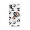 Basset Hound Muddy Paws phone case. 3 muddy styles for your Iphone 15 Pro Max, Iphone 14, 13, 12 to 6 & Samsung Galaxy S23 Ultra, S22, S21 to S6. 1 adventure dogs case muddy basset hound bw paws front view