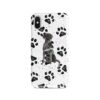Black Lab Muddy Paws phone case. 3 muddy styles for your Iphone 15 Pro Max, Iphone 14, 13, 12 to 6 & Samsung Galaxy S23 Ultra, S22, S21 to S6. 2 adventure dogs case muddy black lab bw paws front view