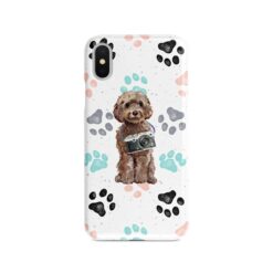 adventure dogs case muddy brown cockapoo colour paws front view