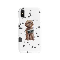 adventure dogs case muddy brown cockapoo splash front view