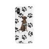 Brown Labrador retriever Muddy Paws phone case. 3 muddy styles for your Iphone 15 Pro Max, Iphone 14, 13, 12 to 6 & Samsung Galaxy S23 Ultra, S22, S21 to S6. 2 adventure dogs case muddy brown labrador retriever bw paws front view