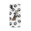 Catahoula Leopard Dog Muddy Paws phone case. 3 muddy styles for your Iphone 15 Pro Max, Iphone 14, 13, 12 to 6 & Samsung Galaxy S23 Ultra, S22, S21 to S6. 1 adventure dogs case muddy catahoula leopard dog bw paws front view