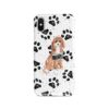Cavapoo Muddy Paws phone case. 3 muddy styles for your Iphone 15 Pro Max, Iphone 14, 13, 12 to 6 & Samsung Galaxy S23 Ultra, S22, S21 to S6. 1 adventure dogs case muddy cavapoo bw paws front view