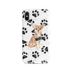 Chihuahua Muddy Paws phone case. 3 muddy styles for your Iphone 15 Pro Max, Iphone 14, 13, 12 to 6 & Samsung Galaxy S23 Ultra, S22, S21 to S6.