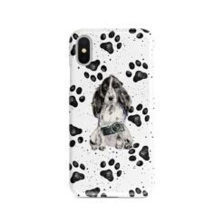 Cocker Spaniel Muddy Paws phone case. 3 muddy styles for your Iphone 15 Pro Max, Iphone 14, 13, 12 to 6 & Samsung Galaxy S23 Ultra, S22, S21 to S6.