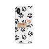 Corgi Muddy Paws phone case. 3 muddy styles for your Iphone 15 Pro Max, Iphone 14, 13, 12 to 6 & Samsung Galaxy S23 Ultra, S22, S21 to S6. 1 adventure dogs case muddy corgi bw paws front view