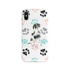 adventure dogs case muddy english pointer colour paws front view