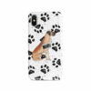 Great Dane Muddy Paws phone case. 3 muddy styles for your Iphone 15 Pro Max, Iphone 14, 13, 12 to 6 & Samsung Galaxy S23 Ultra, S22, S21 to S6. 1 adventure dogs case muddy great dane bw paws front view