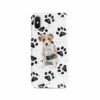 Jack Russell Muddy Paws phone case. 3 muddy styles for your Iphone 15 Pro Max, Iphone 14, 13, 12 to 6 & Samsung Galaxy S23 Ultra, S22, S21 to S6. 1 adventure dogs case muddy jack russel bw paws front view