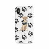 Labrador retriever Muddy Paws phone case. 3 muddy styles for your Iphone 15 Pro Max, Iphone 14, 13, 12 to 6 & Samsung Galaxy S23 Ultra, S22, S21 to S6. 1 adventure dogs case muddy labrador retriever bw paws front view