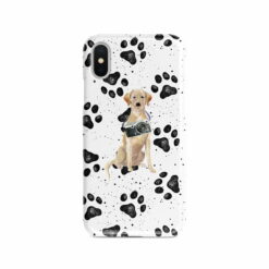 Labrador retriever Muddy Paws phone case. 3 muddy styles for your Iphone 15 Pro Max, Iphone 14, 13, 12 to 6 & Samsung Galaxy S23 Ultra, S22, S21 to S6.