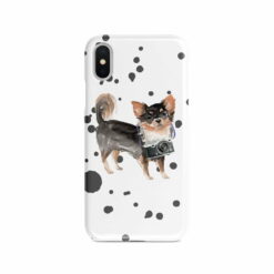 adventure dogs case muddy long haired chihuahua splash front view