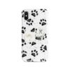 Maltese Muddy Paws phone case. 3 muddy styles for your Iphone 15 Pro Max, Iphone 14, 13, 12 to 6 & Samsung Galaxy S23 Ultra, S22, S21 to S6. 1 adventure dogs case muddy maltese bw paws front view