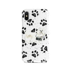 Maltese Muddy Paws phone case. 3 muddy styles for your Iphone 15 Pro Max, Iphone 14, 13, 12 to 6 & Samsung Galaxy S23 Ultra, S22, S21 to S6.