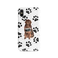 Newfoundland Muddy Paws phone case. 3 muddy styles for your Iphone 15 Pro Max, Iphone 14, 13, 12 to 6 & Samsung Galaxy S23 Ultra, S22, S21 to S6.