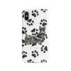 Scottish Terrier Muddy Paws phone case. 3 muddy styles for your Iphone 15 Pro Max, Iphone 14, 13, 12 to 6 & Samsung Galaxy S23 Ultra, S22, S21 to S6. 1 adventure dogs case muddy scottish terrier bw paws front view
